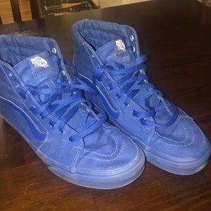 Blue high top vans